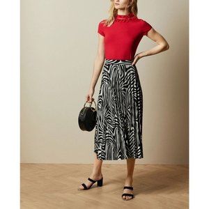 Ted Baker Orwla Ruffle Neck Top Red Size TED 2/ US 6